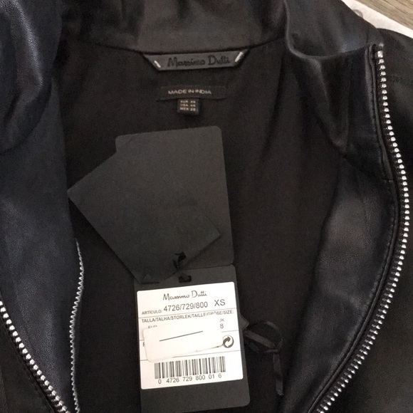 Massimo Dutti Nappa Leather Jacket - Picture 3 of 11